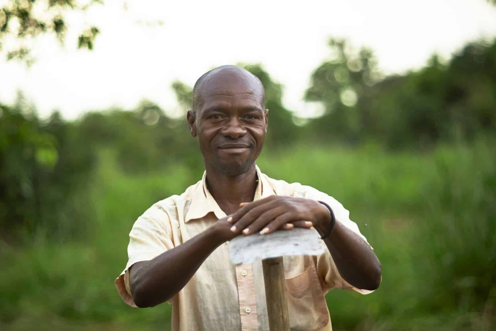 Ugandan man in nature