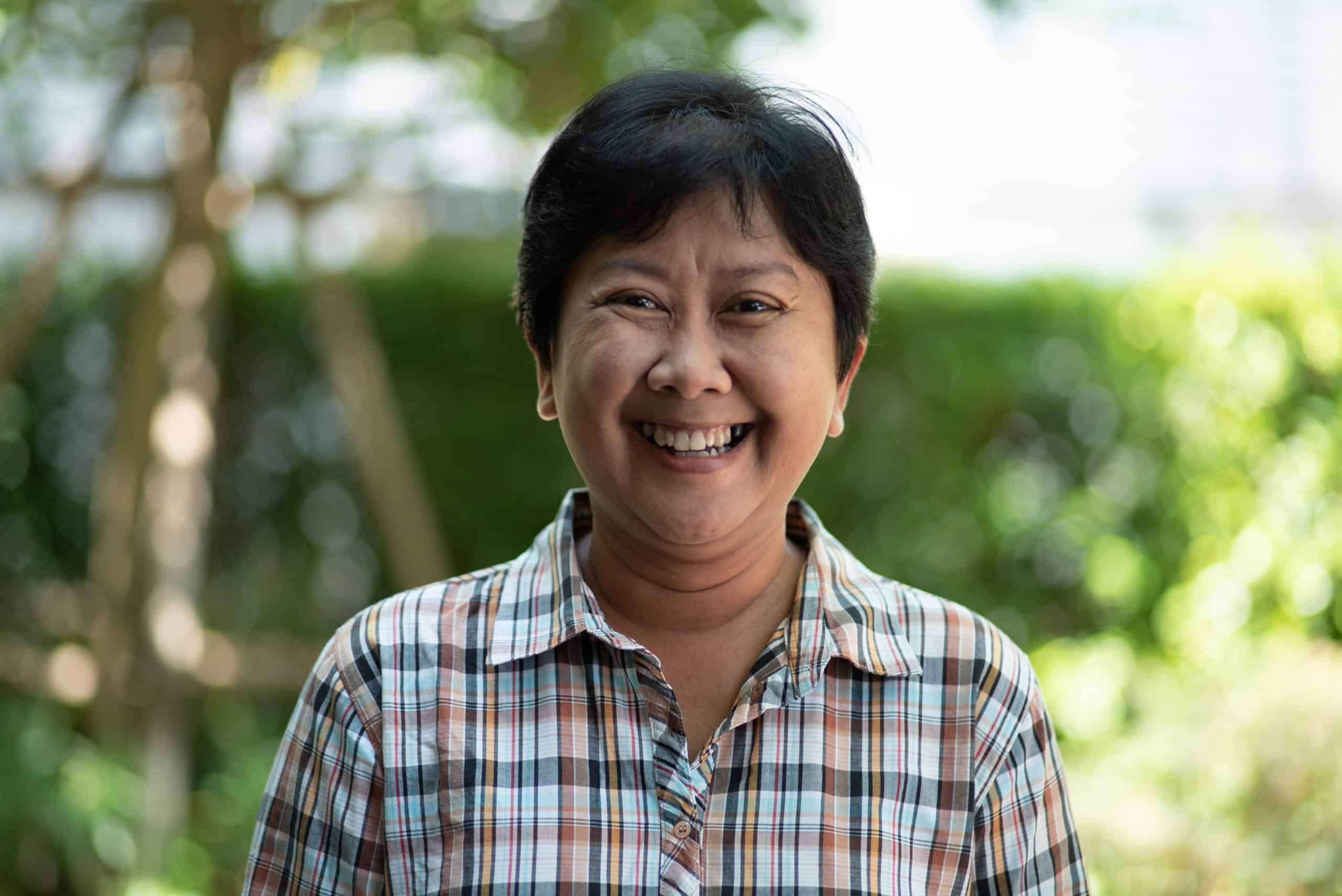 Portrait of Thai activist smiling