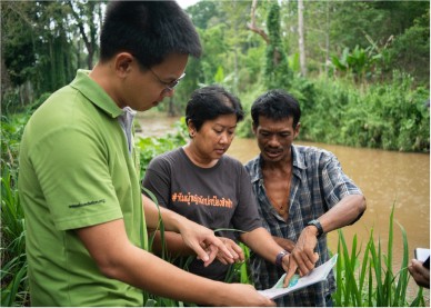 Thai environmental activists help a local to achieve climate justice in Thailand